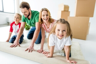 Family happy to move long distance